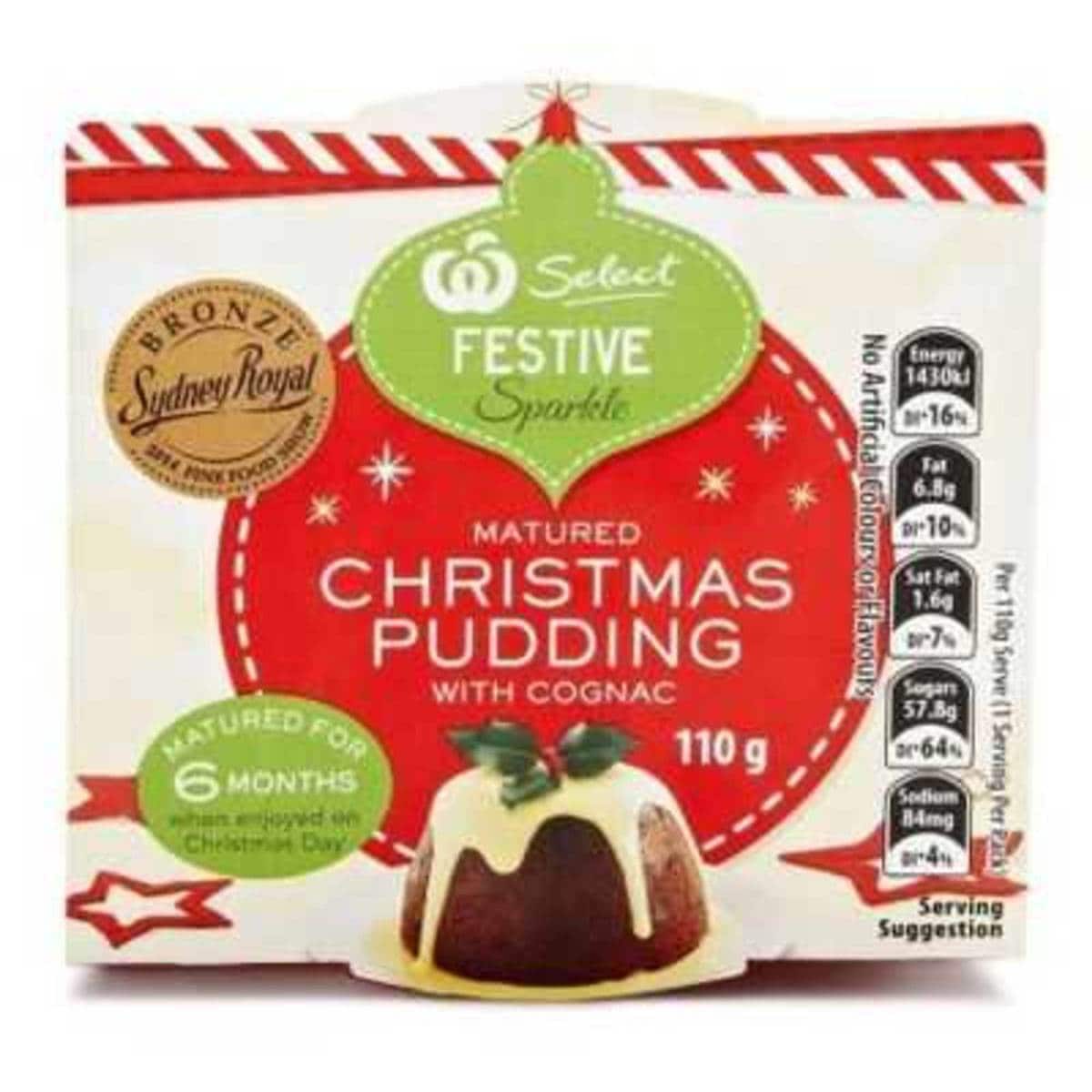 Woolworths Fruit & Cognac Christmas Pudding 100g Woolworths