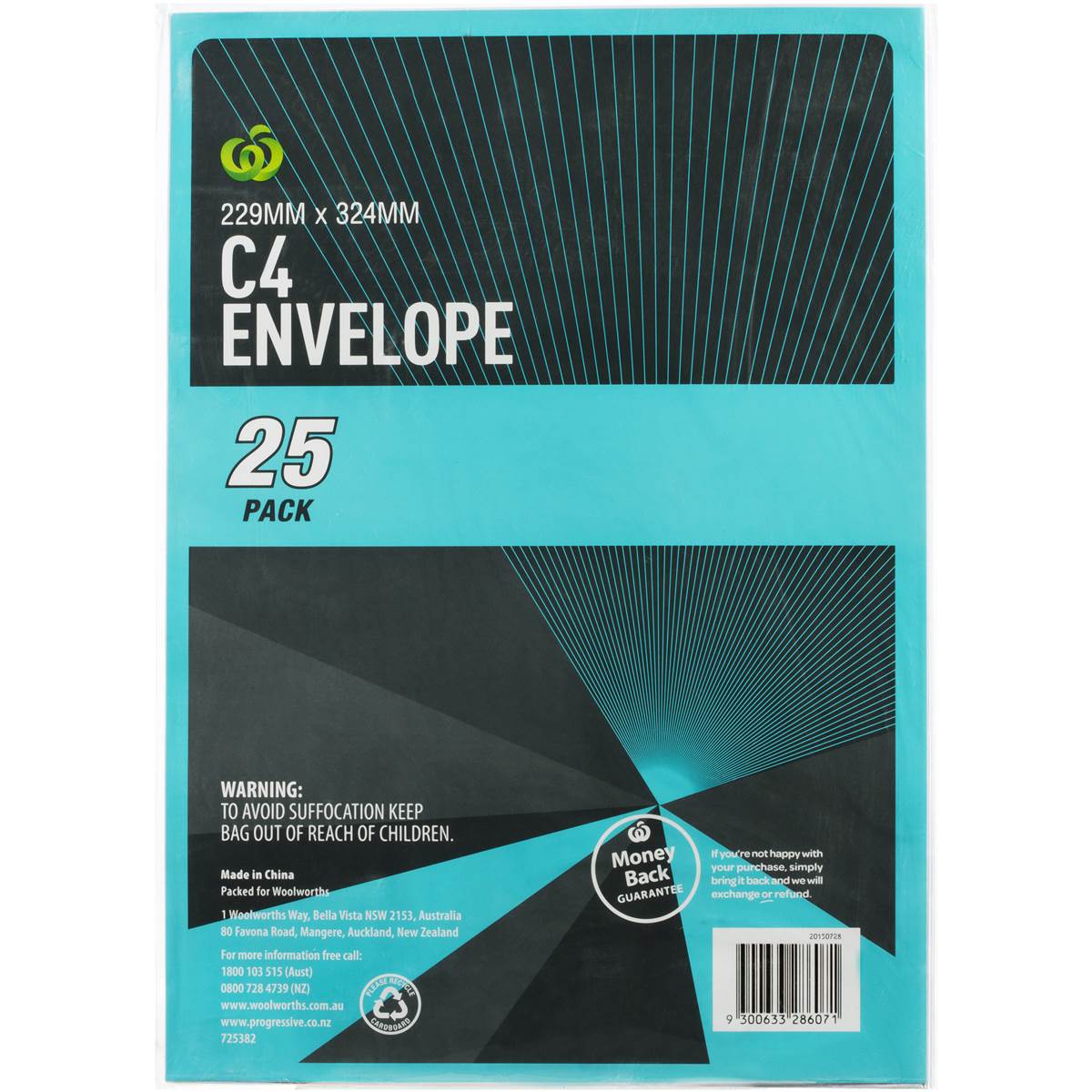 Woolworths Essentials Envelopes C4 25 Pack Woolworths