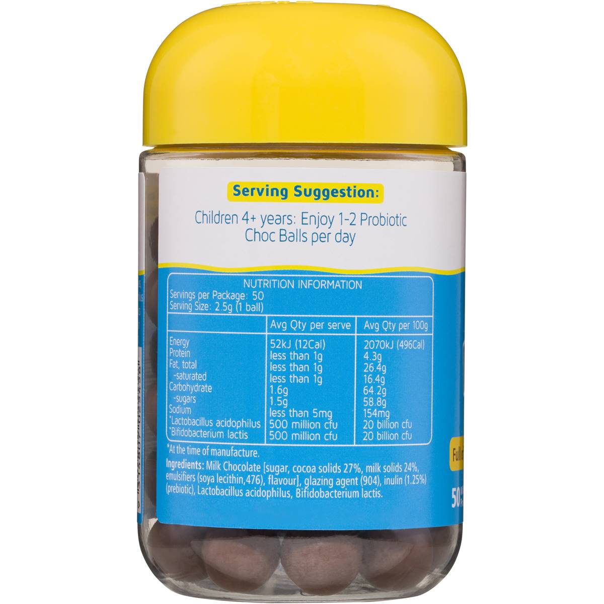 Nature's Way Kids Smart Probiotic Choc Balls 50 Pack Woolworths