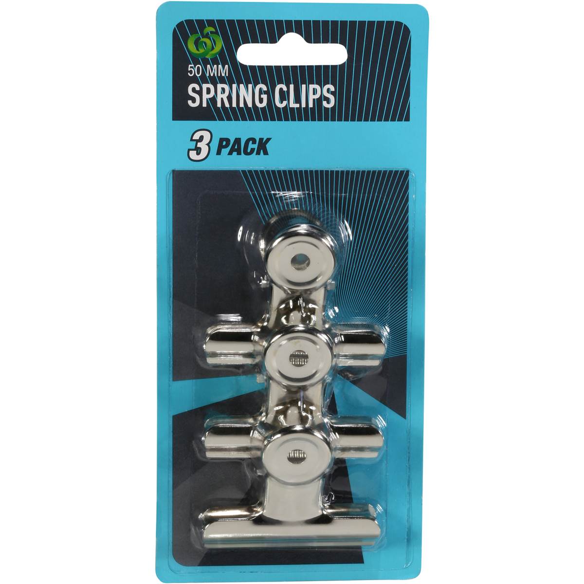 Essentials Clips Spring 50mm 3 Pack Woolworths