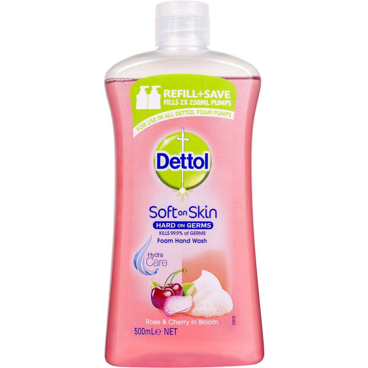 Dettol Foam Handwash Refill Rose & Cherry 500ml Woolworths
