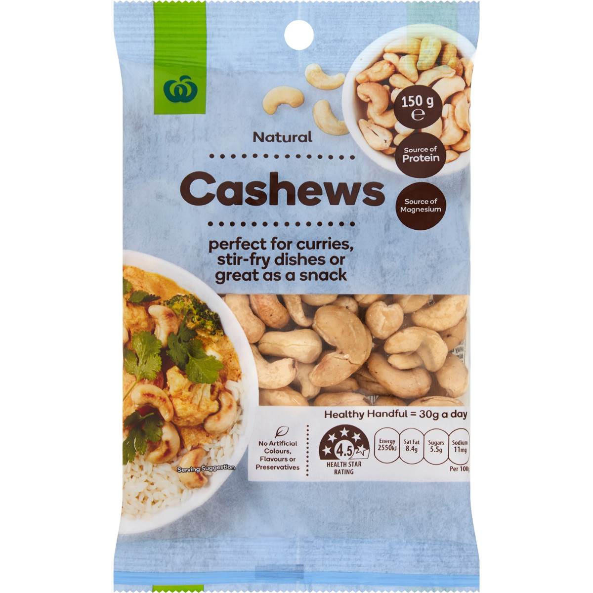 Woolworths Cashews 150g Woolworths