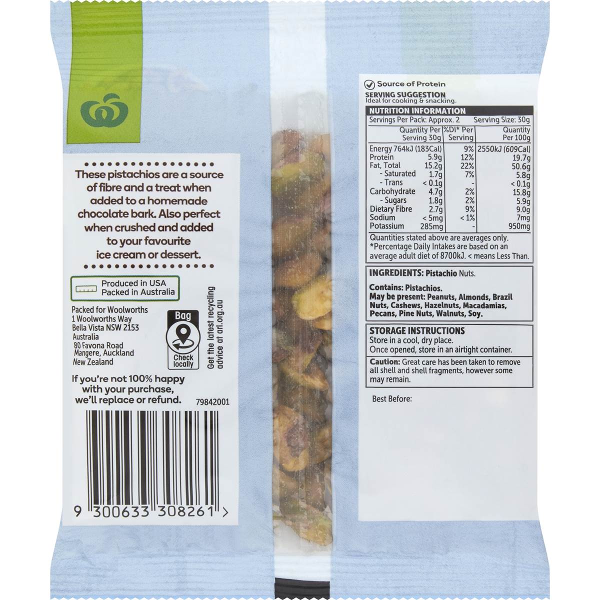 Woolworths Select Pistachios 80g Woolworths