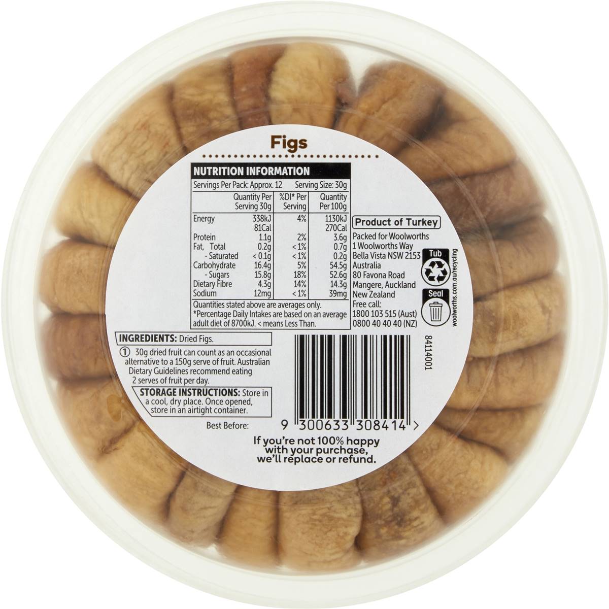 Woolworths Figs 375g Woolworths