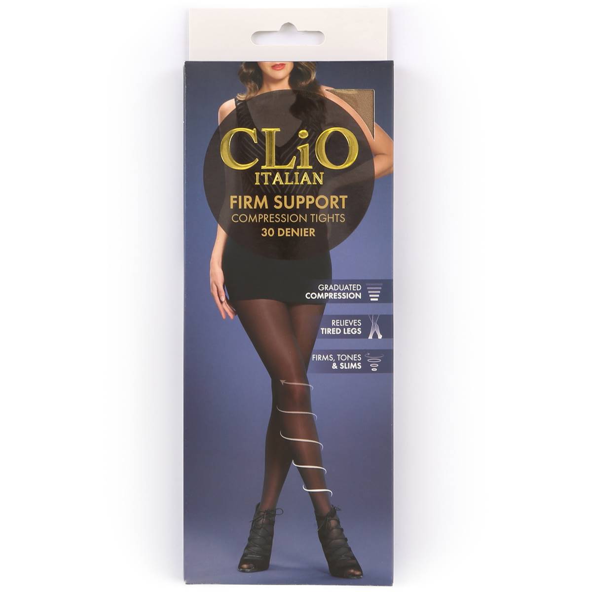 Clio Italian Firm Leg Support Pantyhose Natural Tall