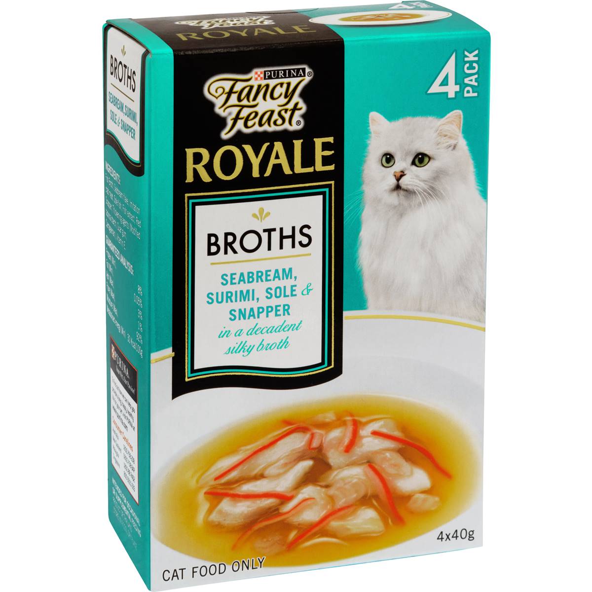 Fancy Feast Royale Adult Cat Food Seabream Broth 4x40g Woolworths