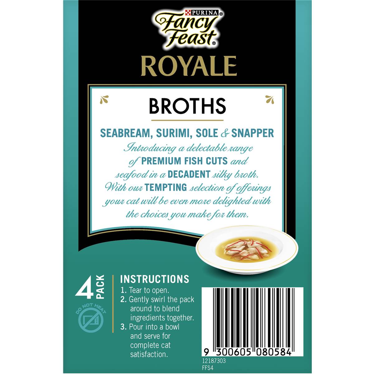 Fancy Feast Royale Adult Cat Food Seabream Broth 4x40g Woolworths
