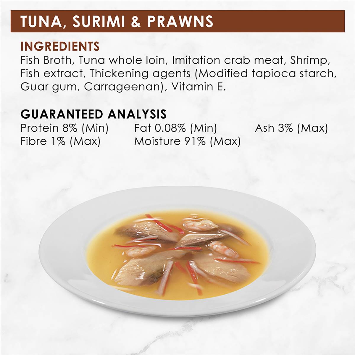 Fancy Feast Adult Royale Broths Tuna, Surimi & Prawns Wet Cat Food 40g