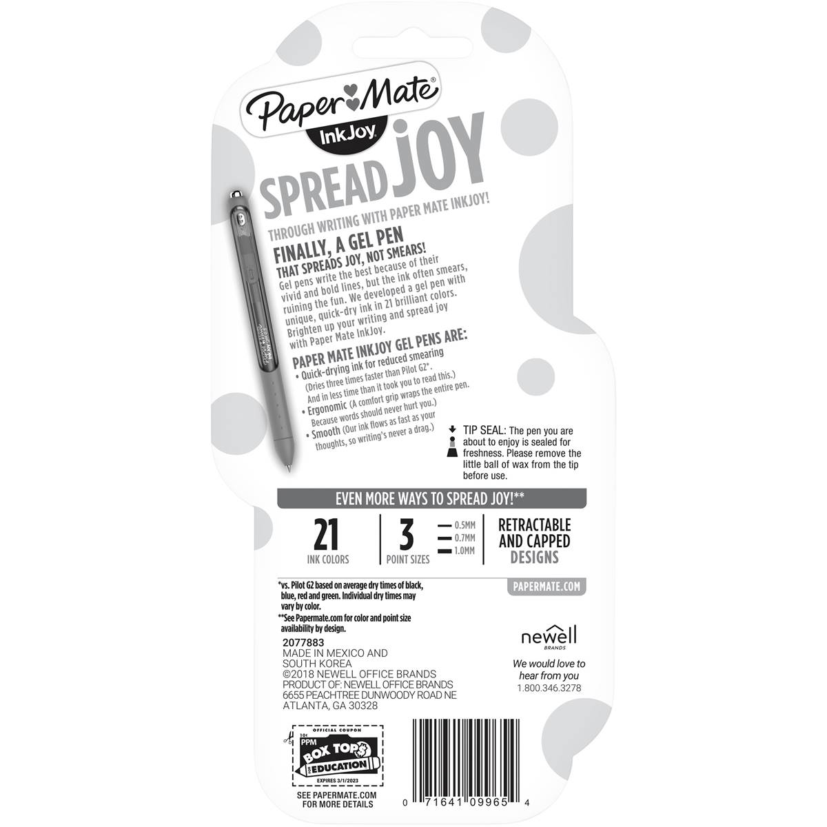 Inkjoy Papermate Gel Pen Black 3 Pack Woolworths