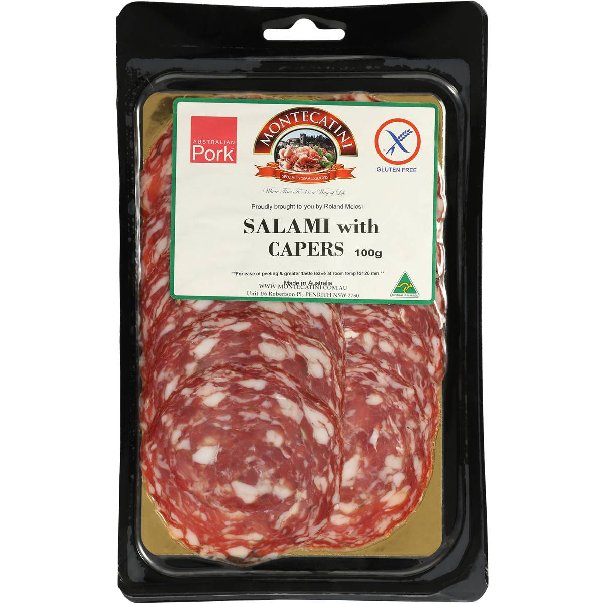 Montecatini Salami With Capers 100g Woolworths