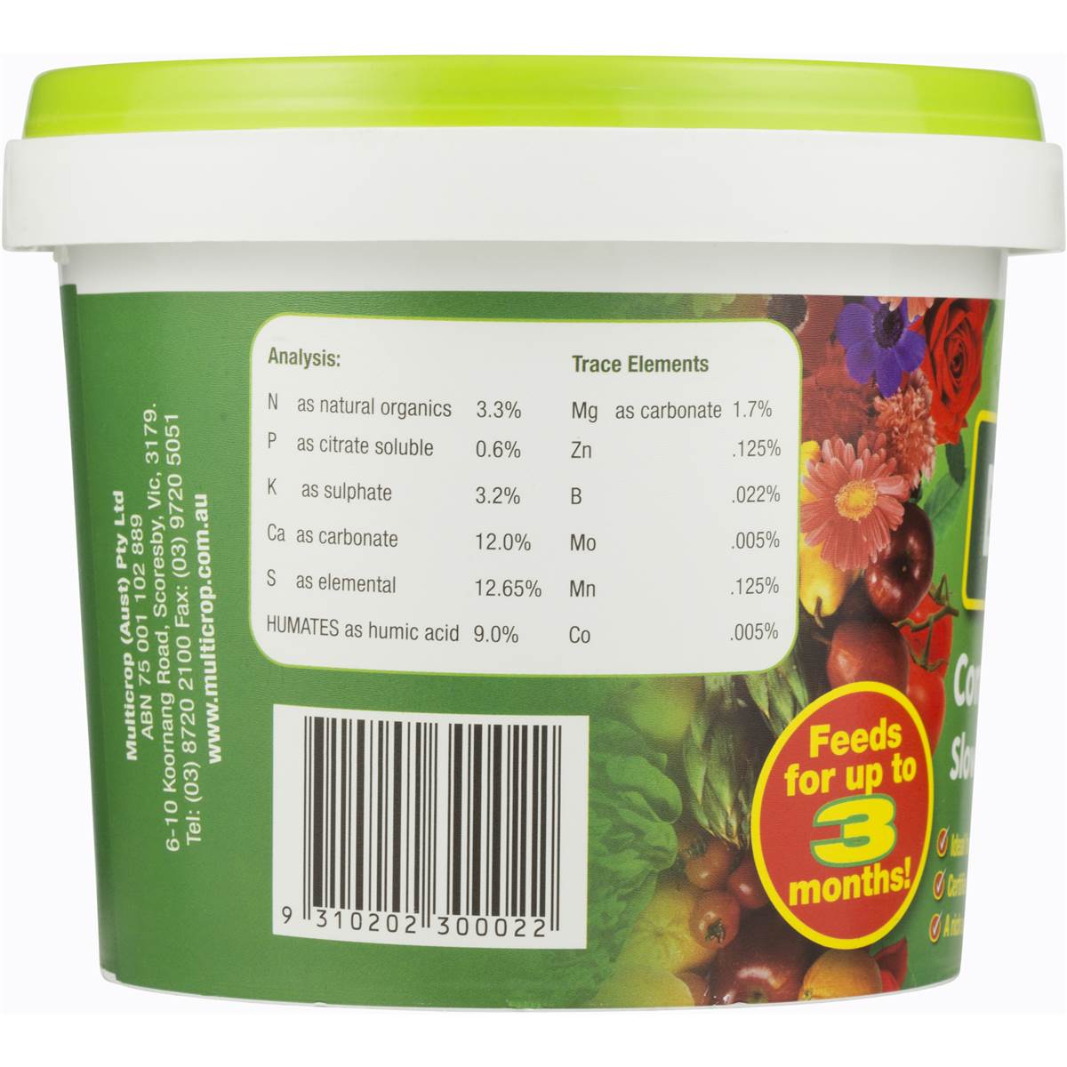 Multicrop B-green Organic Garden Fertiliser Slow Release 600g | Woolworths