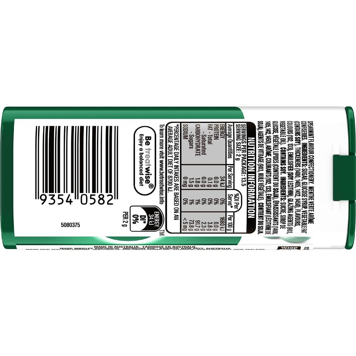 Eclipse Spearmint Chewy Mints Tin 27g Woolworths