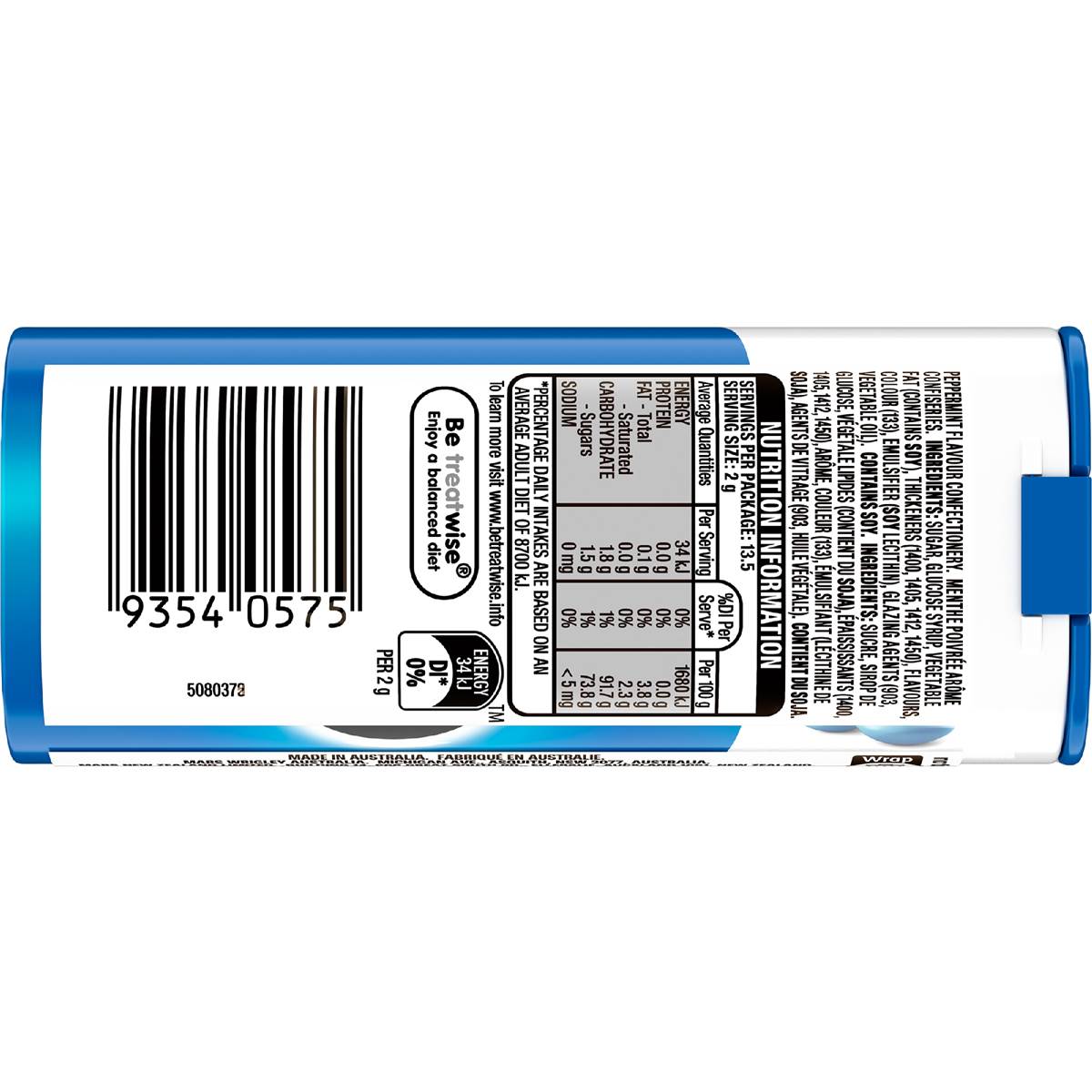 Eclipse Peppermint Chewy Mints Tin 27g Woolworths