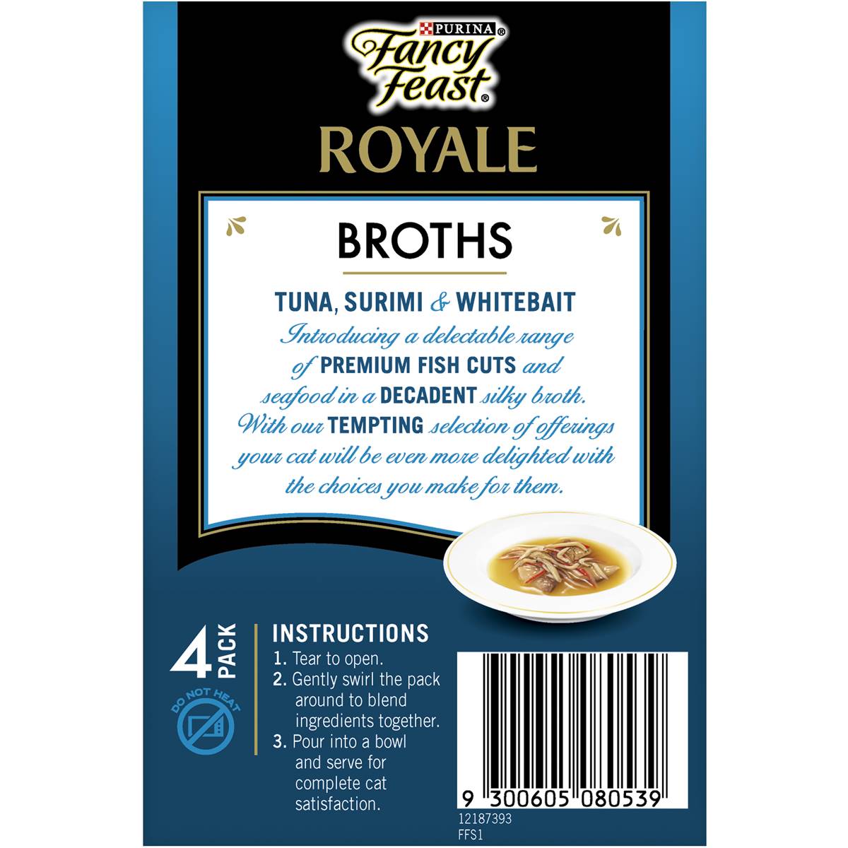 Fancy Feast Royale Cat Food Broth With Whitebait 4x40g Woolworths