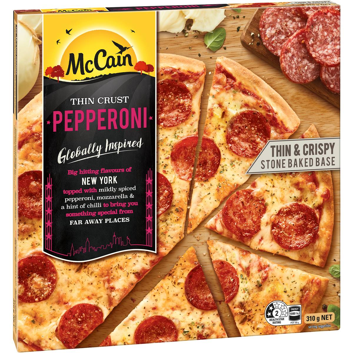 Pepperoni Pizza, Thin & Crispy