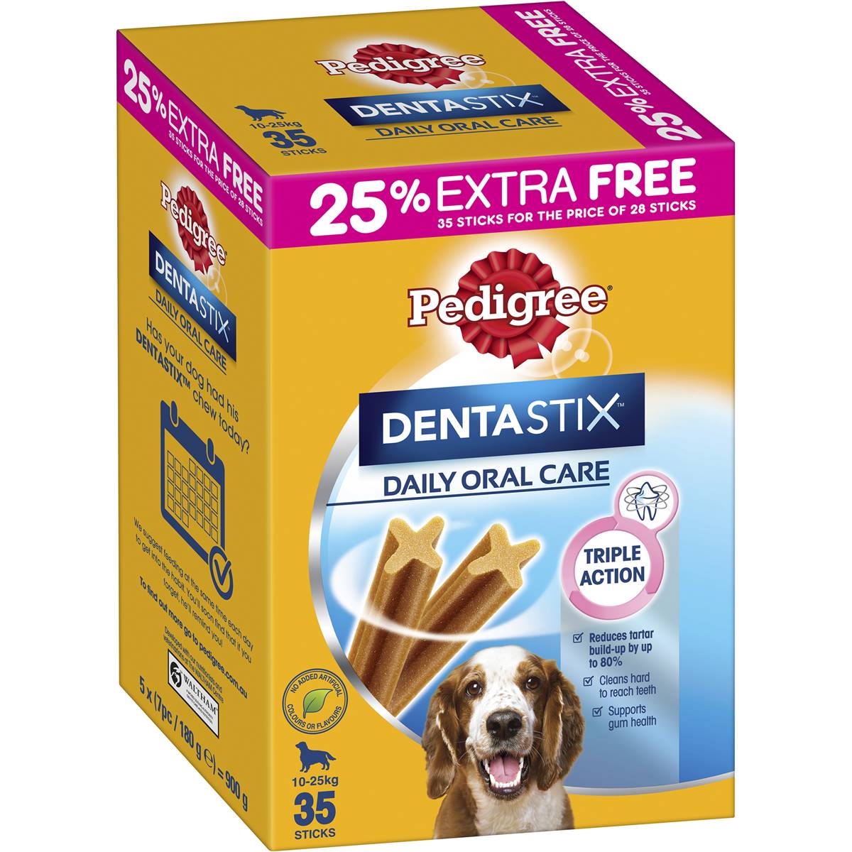 Pedigree Dentastix Medium Dog Treat Medium 5x7pc Woolworths