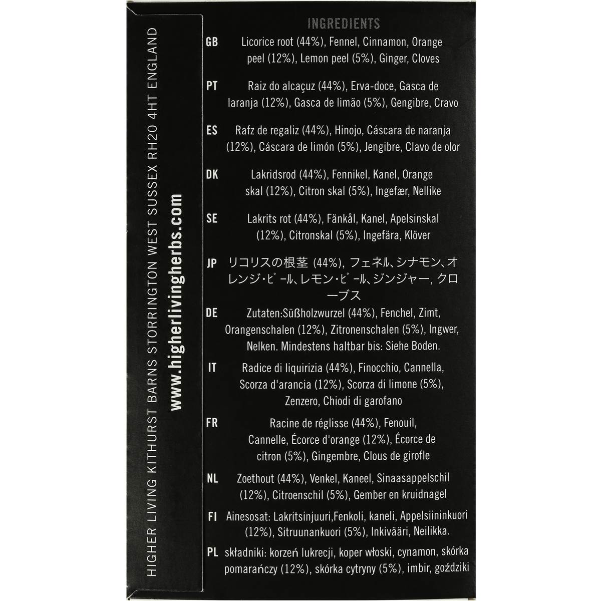 Higher Living Licorice Tea Bags 15pk Woolworths