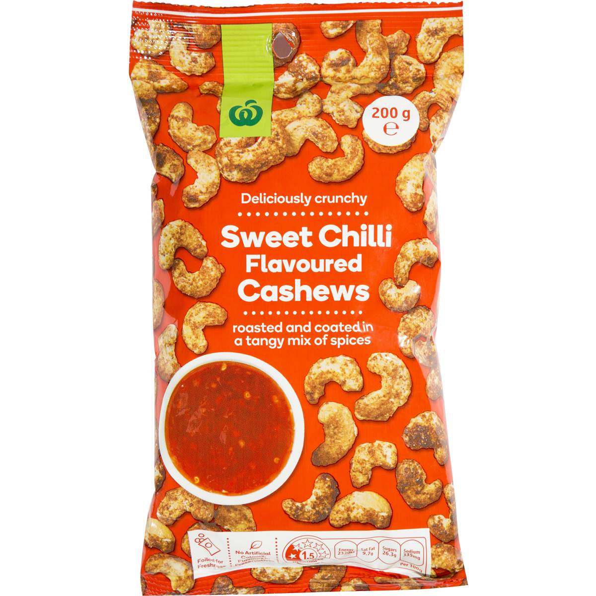 Woolworths Sweet Chilli Flavoured Cashews 200g Woolworths
