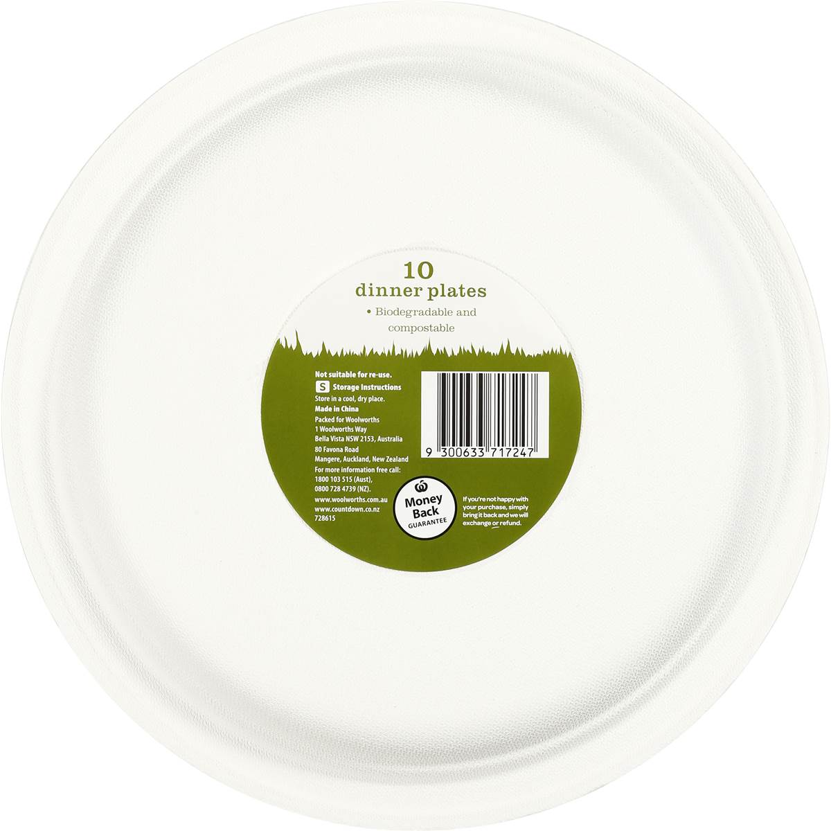 Woolworths Eco Dinner Plates 10 Pack Woolworths