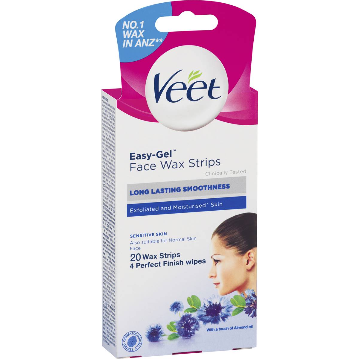 Veet Hair Removal Wax Mini Facial Strips 20 Pack Woolworths