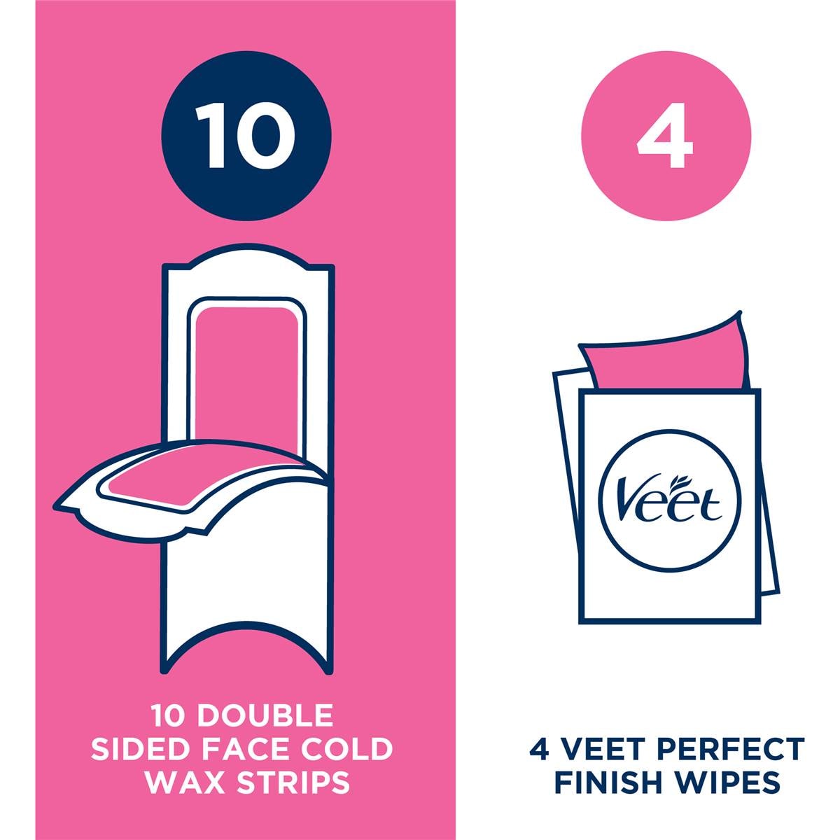 Veet Hair Removal Wax Mini Facial Strips 20 Pack Woolworths