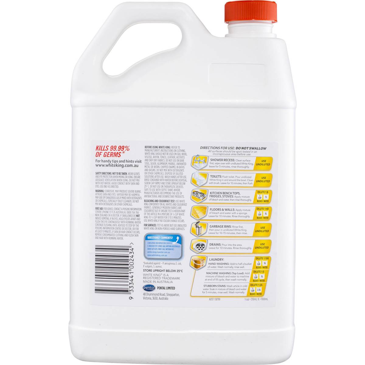 White King Premium Bleach 4.5l Woolworths
