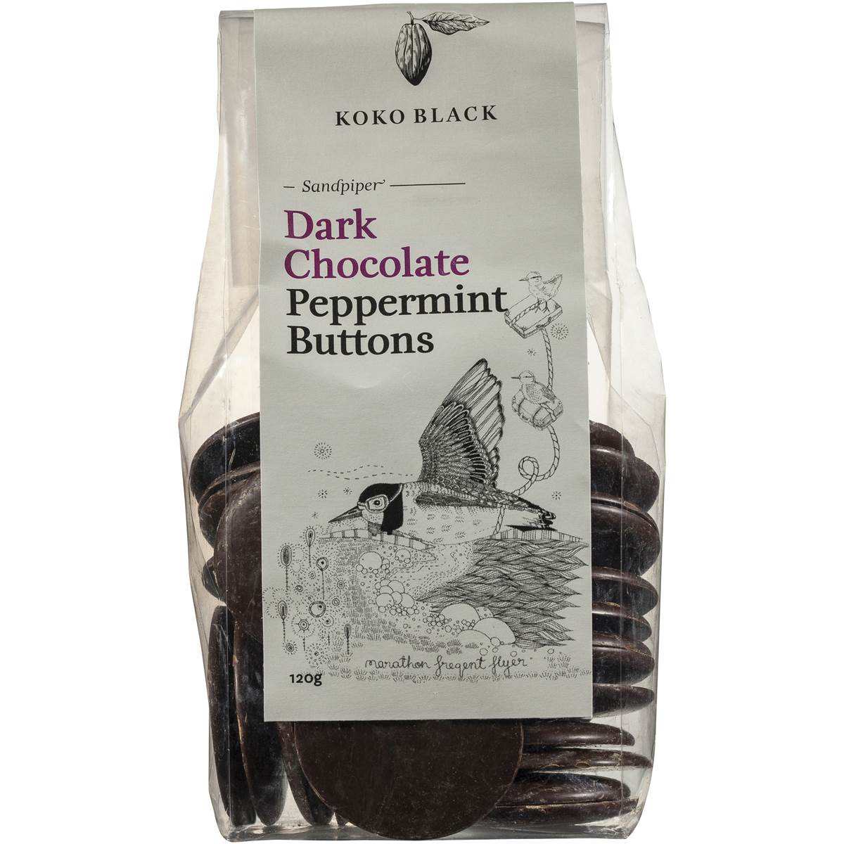 Koko Black Sandpiper Peppermint Dark Chocolate Buttons 120g Woolworths