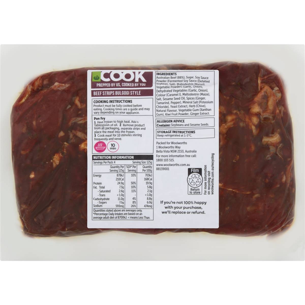 Woolworths Simply Stirfry Bulgogi Beef 500g Woolworths