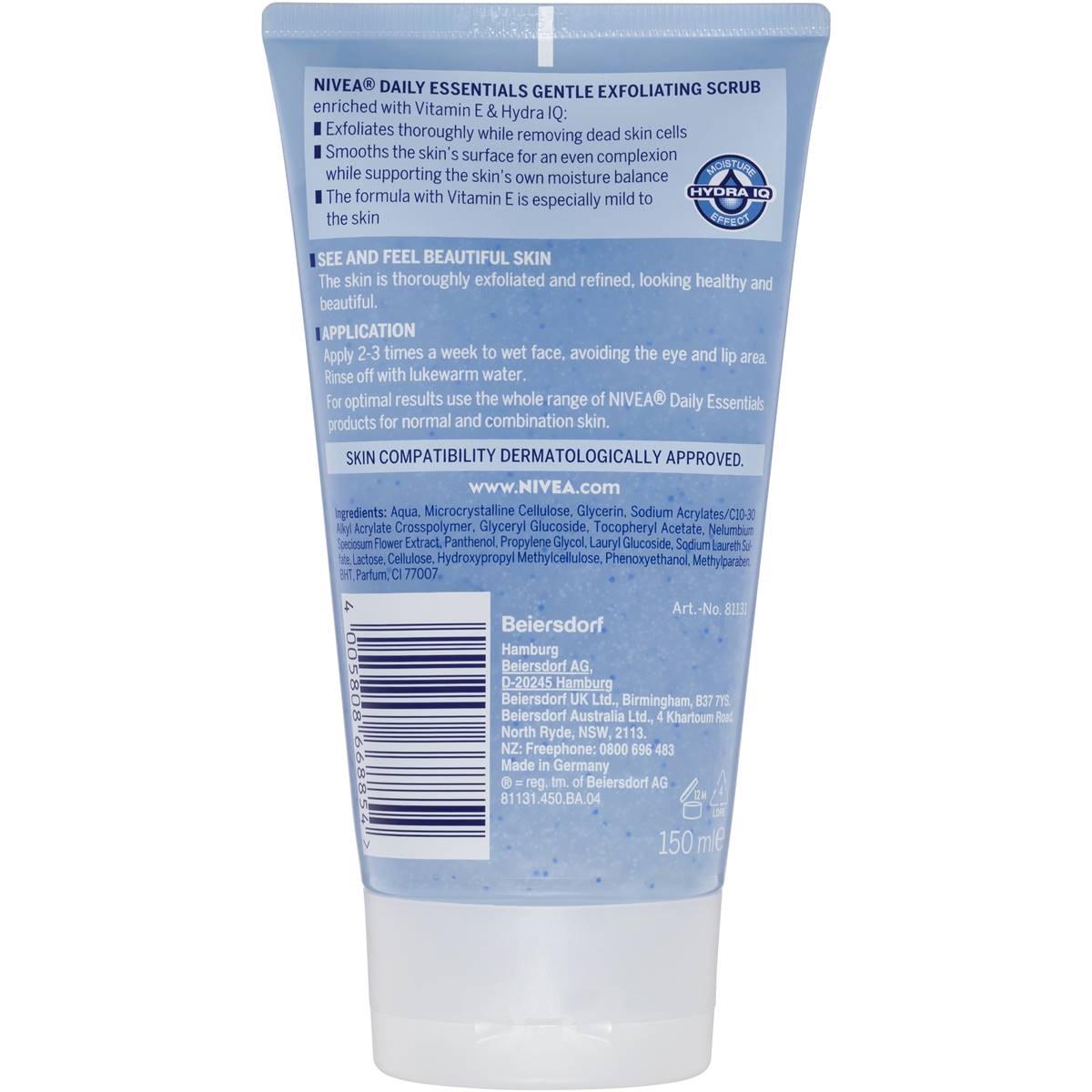 Nivea Gentle Exfoliating Facial Scrub + Vitamin E 150ml 