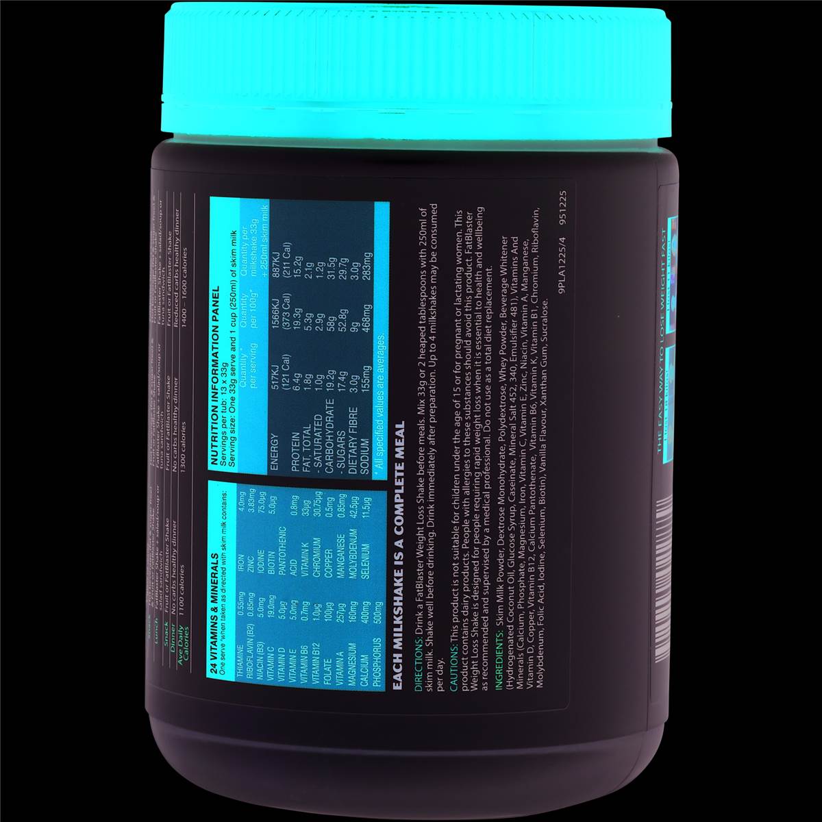 Fat Blaster Weight Loss Shake Vanilla 430g Woolworths