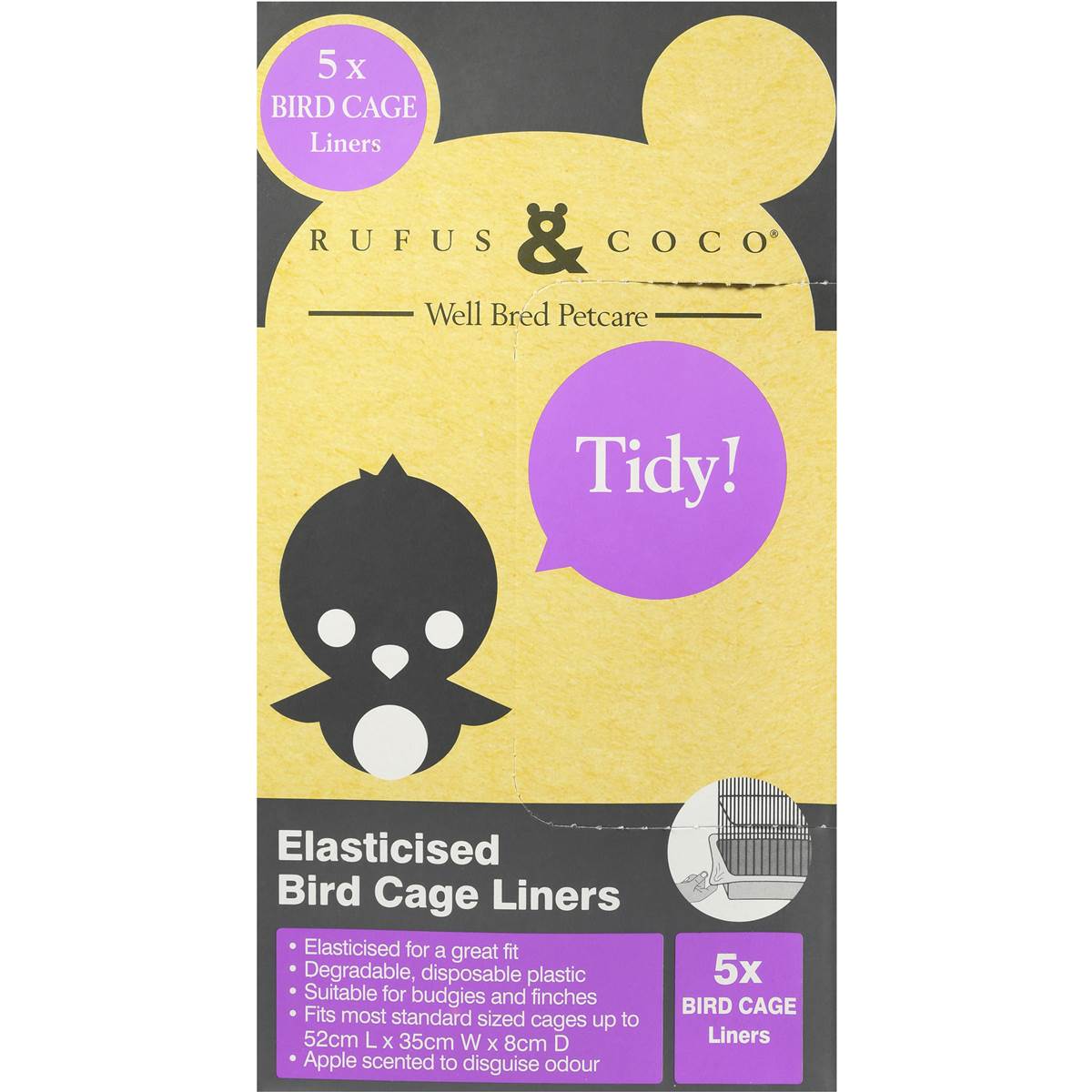 Rufus & Coco Elasticised Bird Cage Liner 5 Pack Woolworths