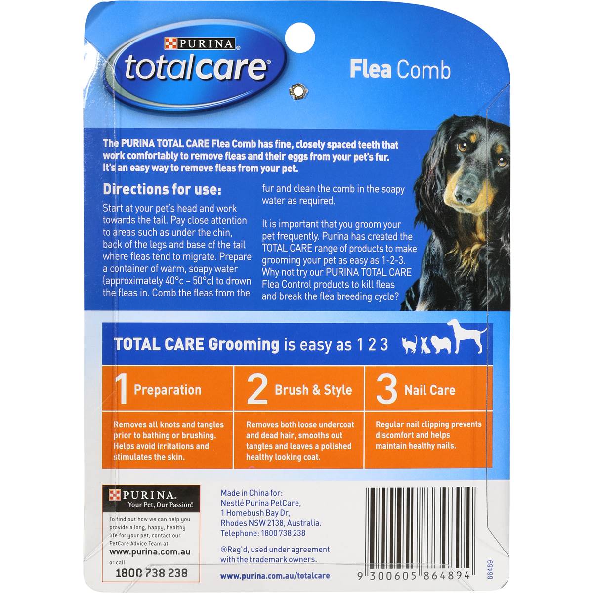 Purina Total Care Flea Comb Flea Comb each Woolworths