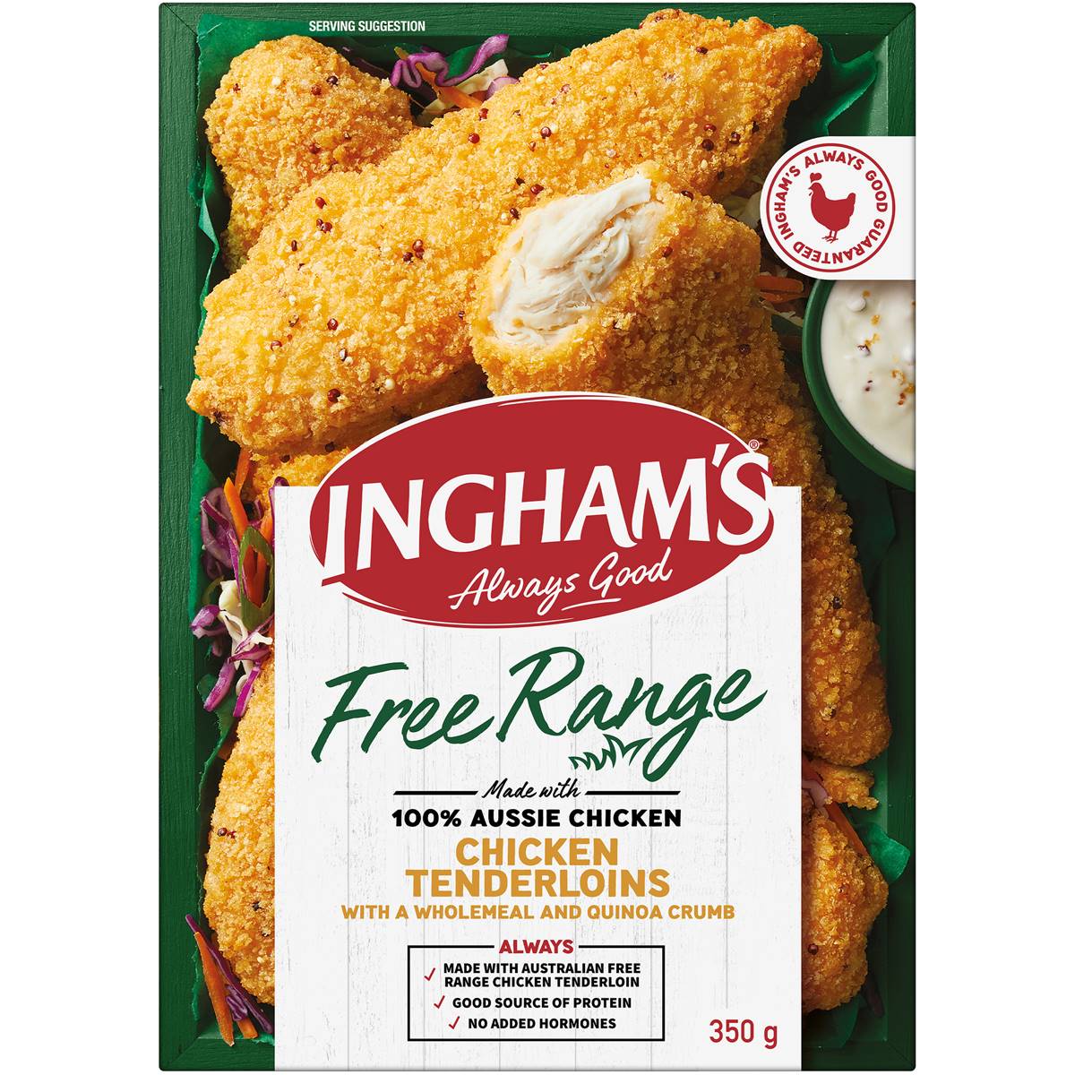 Ingham's Free Range Chicken Tenderloins Wholemeal & Quinoa Frozen Meal