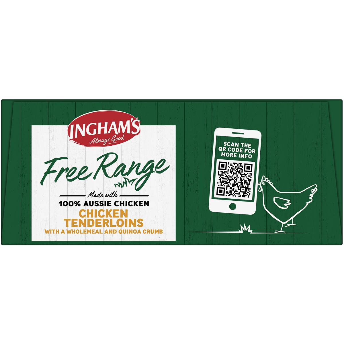 Ingham's Free Range Chicken Tenderloins Wholemeal & Quinoa Frozen Meal