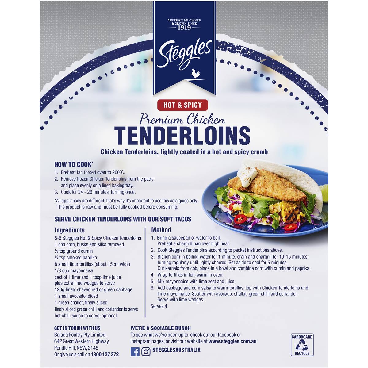 Steggles Chicken Tenderloins Hot & Spicy 400g Woolworths