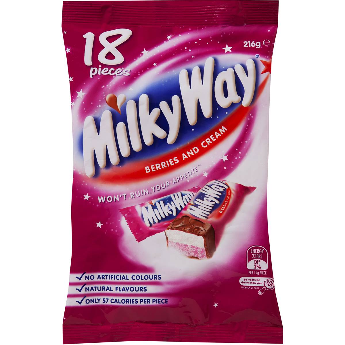 Mars Milky Way Berries & Cream 18 Pack 216g | Woolworths