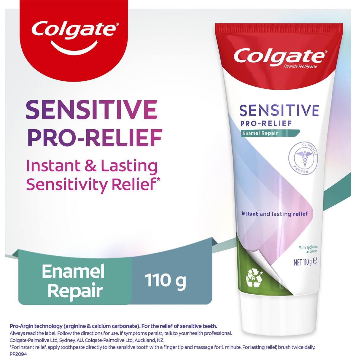 Colgate Sensitive Toothpaste Prorelief Enamel Repair 110g Woolworths
