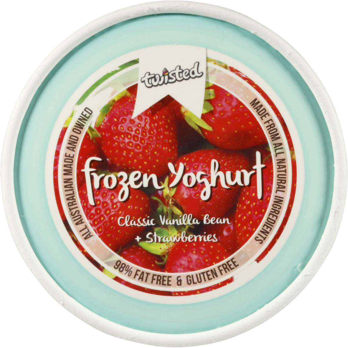 Twisted Frozen Yoghurt Strawberry & Vanilla 450ml tub | Woolworths