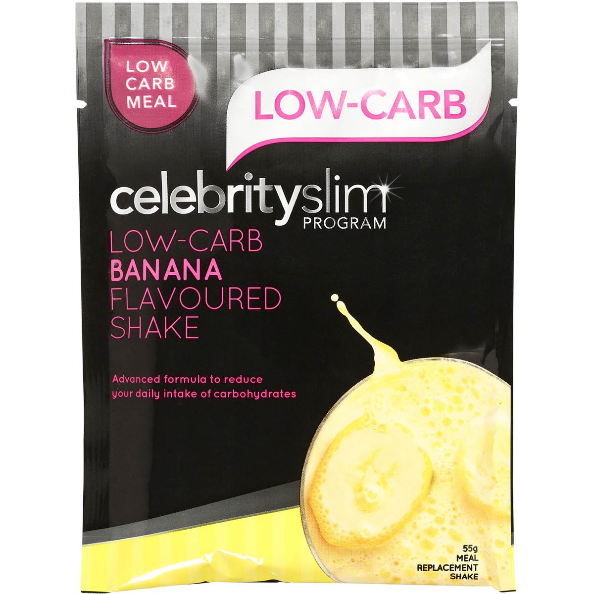 Celebrity Slim Low Carb Shake Mix Banana Sachet 55g Woolworths