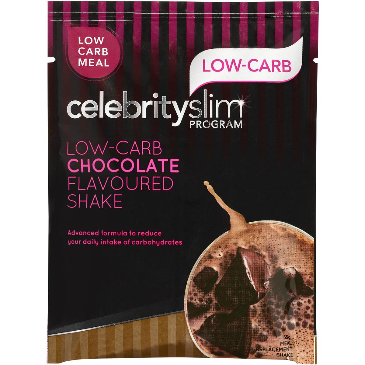 Celebrity Slim Low Carb Shake Mix Chocolate Sachet 55g Woolworths