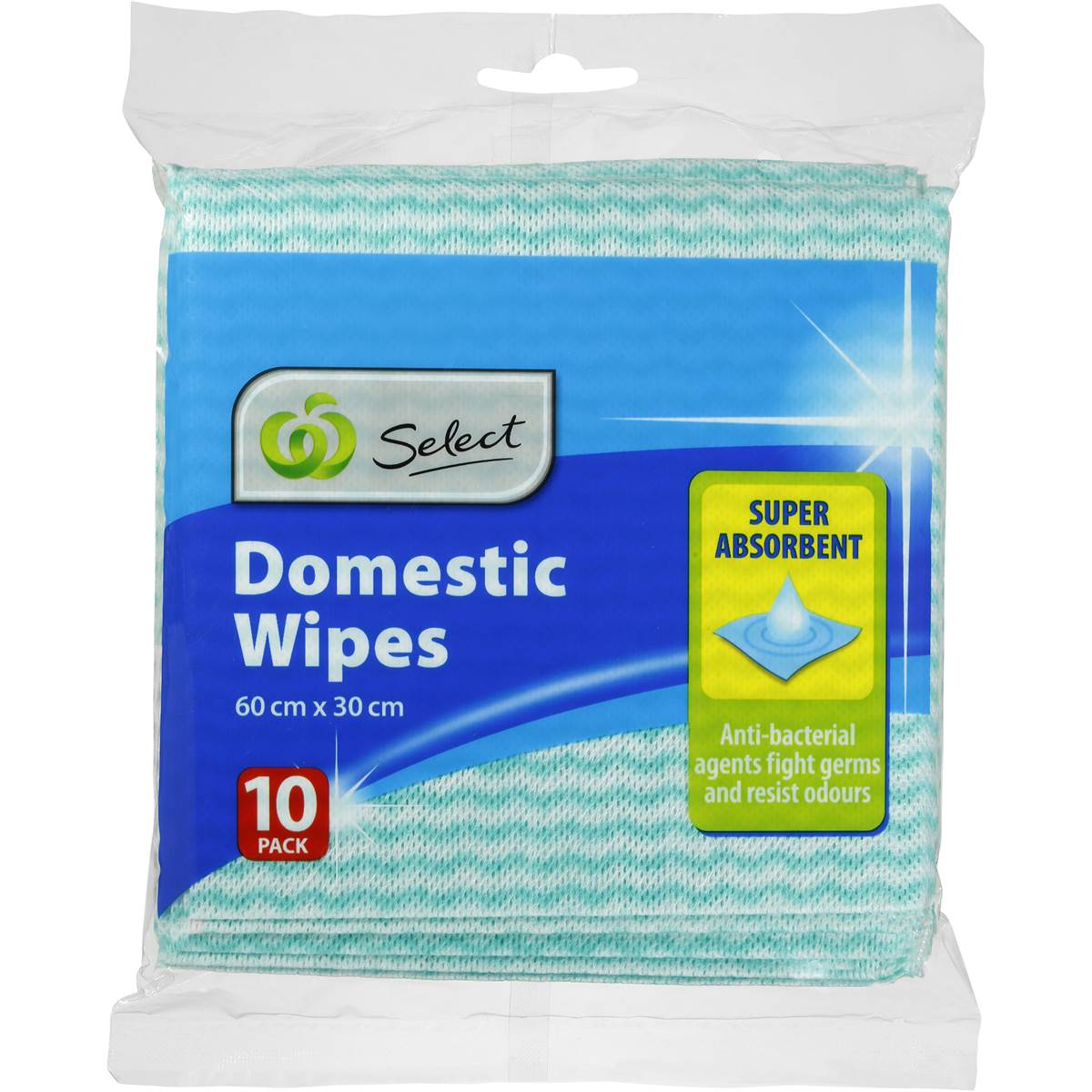 Select Cleaning Cloth Domestic Wipes 10 Pack Woolworths