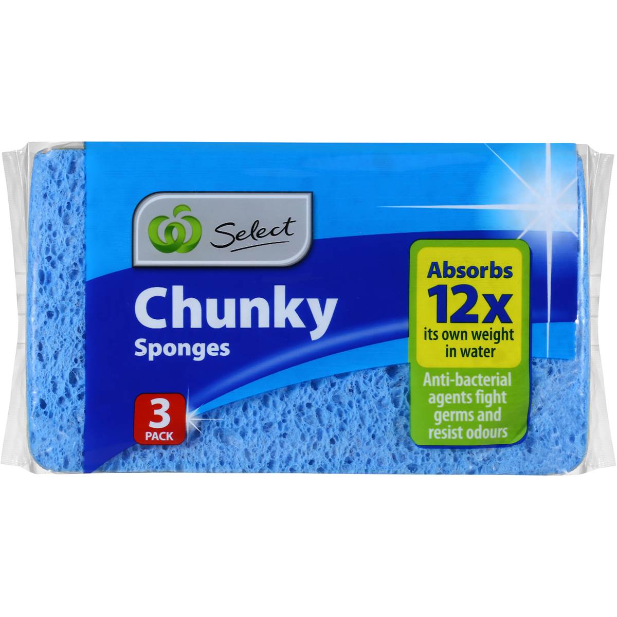 Select Sponge Chunky 3 Pack Woolworths