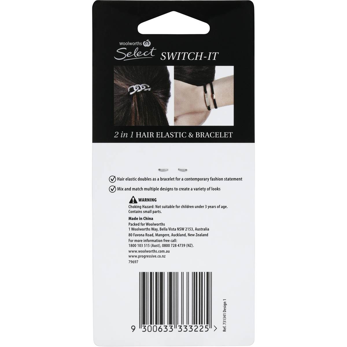 Select Hair Elastics Adult Switch 3 Pack Woolworths