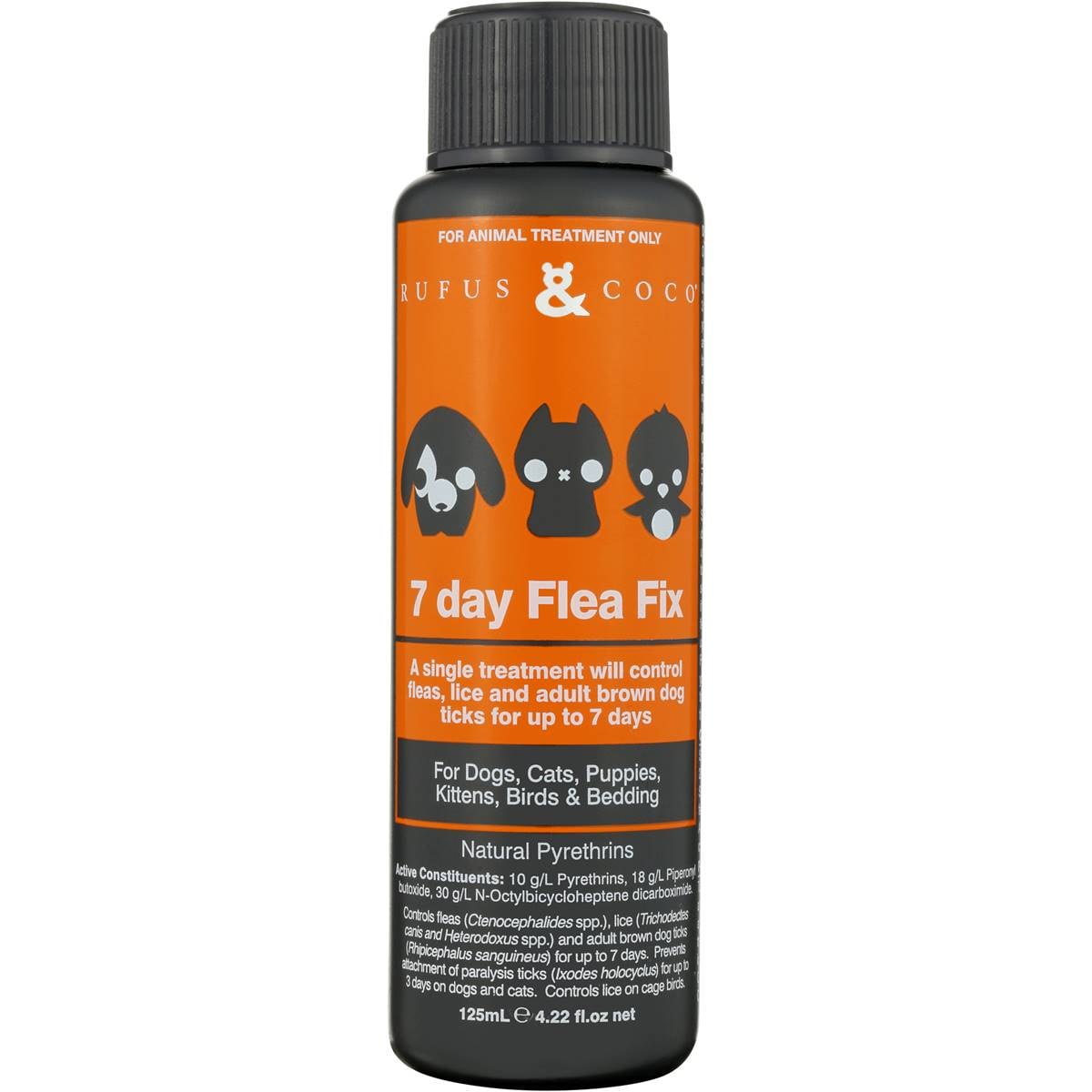 Rufus & Coco Treatment 7 Day Flea Fix 125ml Woolworths