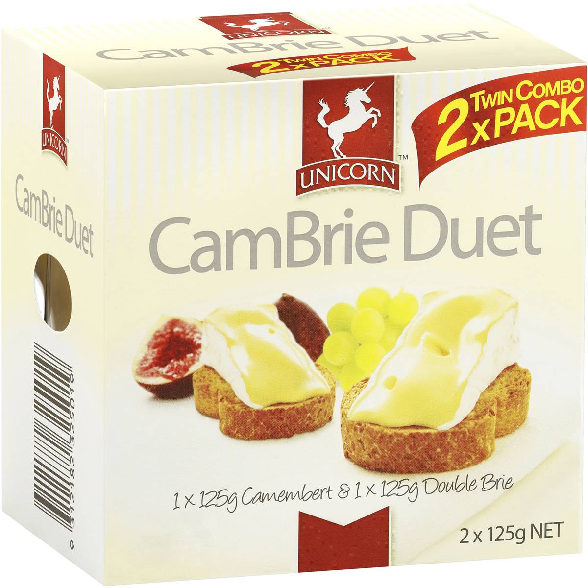 Unicorn Brie & Camembert Cheese 2x125g Woolworths