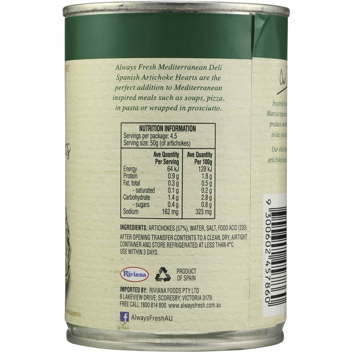 Always Fresh Artichoke Hearts 400g Woolworths