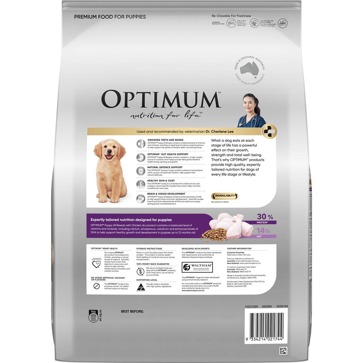 Optimum Puppy With Chicken Dry Dog Food 7kg Woolworths