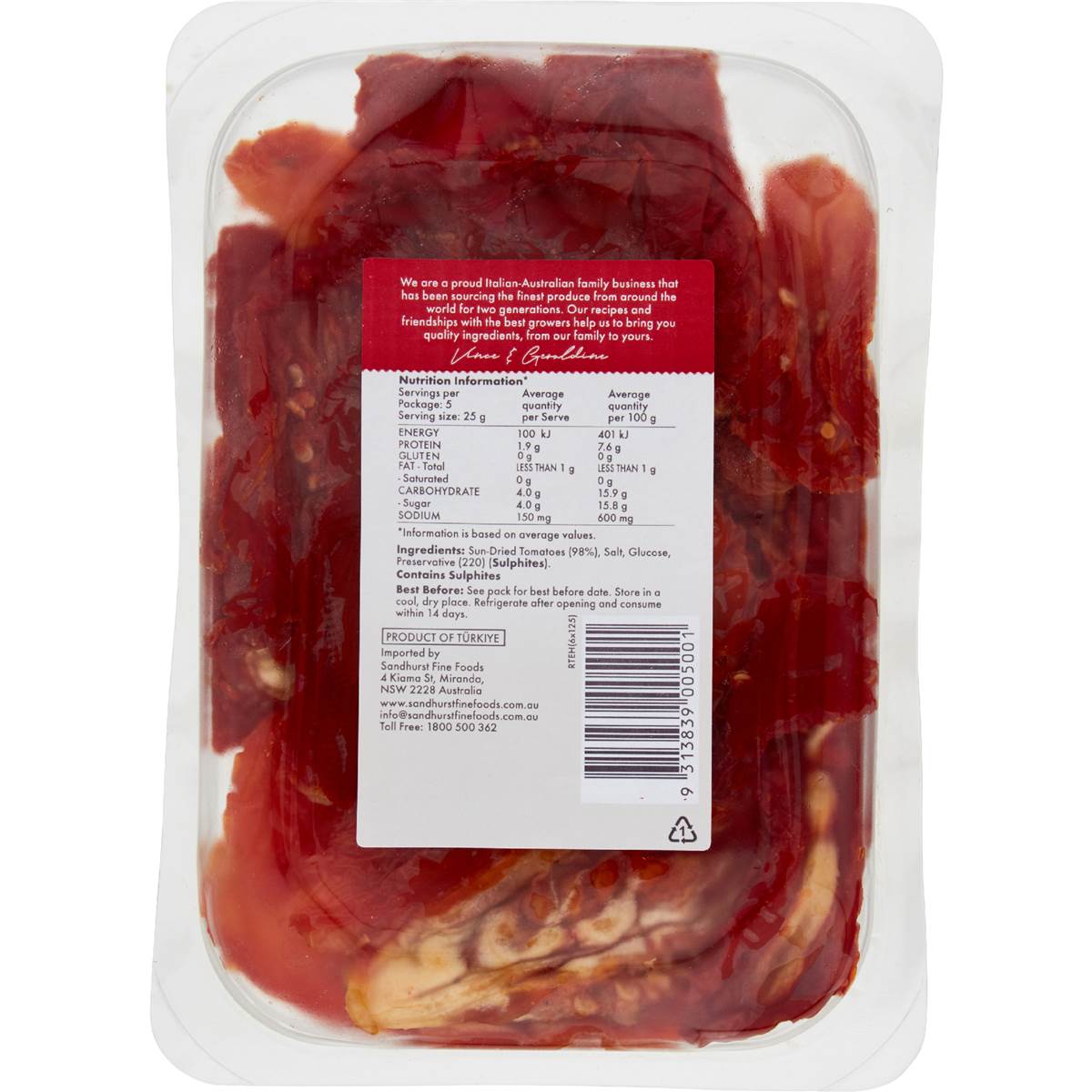 Sandhurst Tomatoes Sundried 125g Woolworths