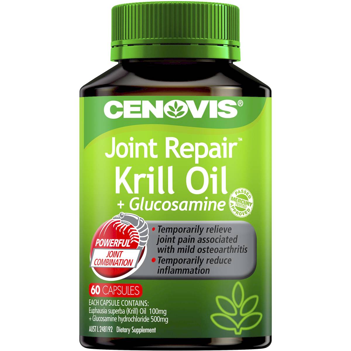Cenovis Krill Oil + Glucosamine Capsules 60 Pack Woolworths