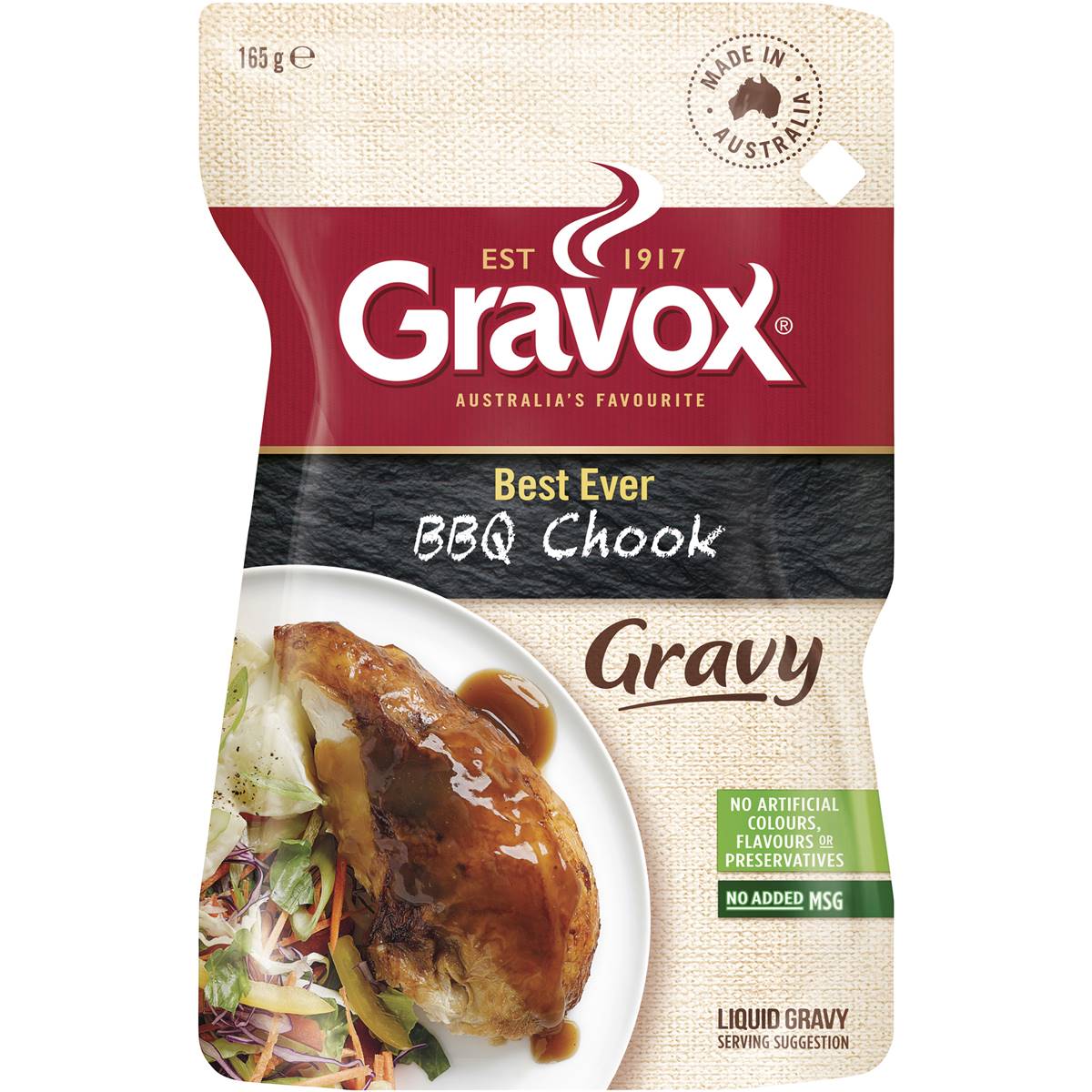 Gravox Best Ever Bbq Chook Liquid Gravy Pouch 165g Woolworths